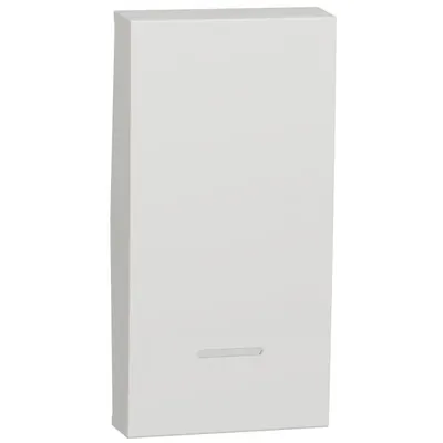 Clapeta pentru intrerupator indicator luminos 1 modul NU910018N, alb