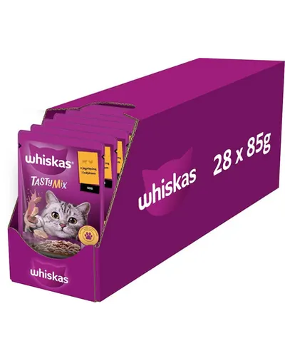 WHISKAS Adult plicuri in sos 28x85g cu miel si curcan pentru pisici adulte