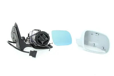 Oglinda dreapta potrivit VW GOLF 4, BORA 1997-2006 - electrica, incalzita, convex, albastru, cu carcasa, mica