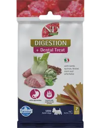 FARMINA N&D Quinoa Dental Treat Digestion Mini 60 g recompense dentare pentru caine de talie mica