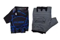 Manusi ciclism adulti, Leoshi, cu gel, culoare negru albastru, marime L