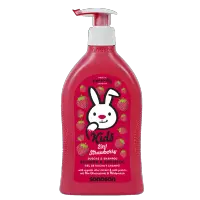 Sampon si gel de dus cu aroma de capsuni, Sanosan Kids | 400 ml