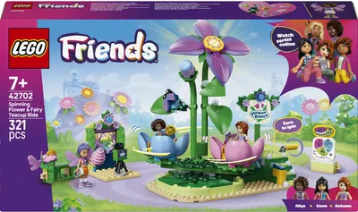 Constructor LEGO Friends - Carusel cu flori și cești de ceai (42702)
