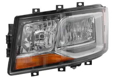 Far stanga (2 H7 H21W LED, electric, cu motor, cu lumina de zi, culoare insert: crom platinat) potrivit SCANIA G II, L, P II, R II, S 06.17