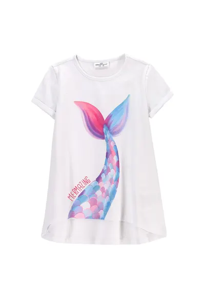 Tricou fete WC5143203IGK - Bumbac/Elastan - Alb - Alb