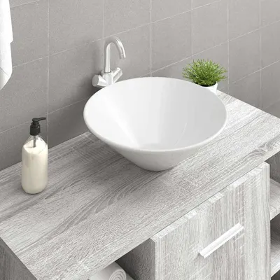 vidaXL Lavoare 2 buc., alb, 42x42x14 cm, ceramică