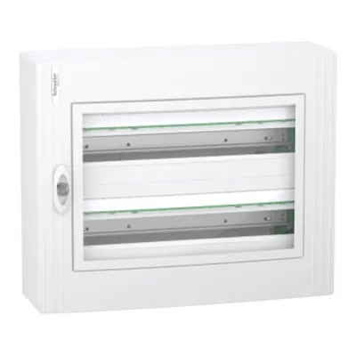 PrismaSet XS, Cofret cu montaj aparent, 2x24 Module, material plastic, usa transparenta, cu 1 bloc terminal
