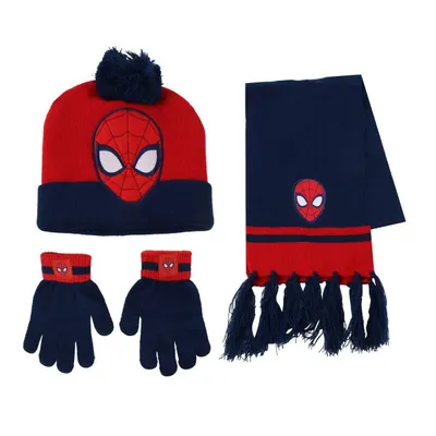 Căciulă, Fular și Mănuși SPIDERMAN Albastru