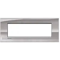 Placa ornament ,7 module, nichel, living light, BTICINO
