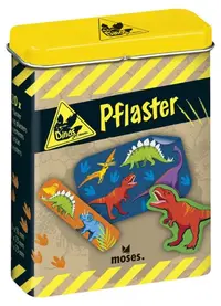 Plasturi pentru copii Moses - Dino, 20 bucăți, în cutie metalică