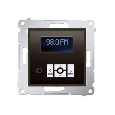 Radio digital cu display, maron mat metalic