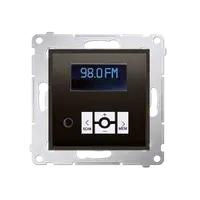 Radio digital cu display, maron mat metalic