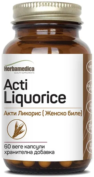 Acti Liquorice, 400 mg, 60 capsule vege, Herbamedica