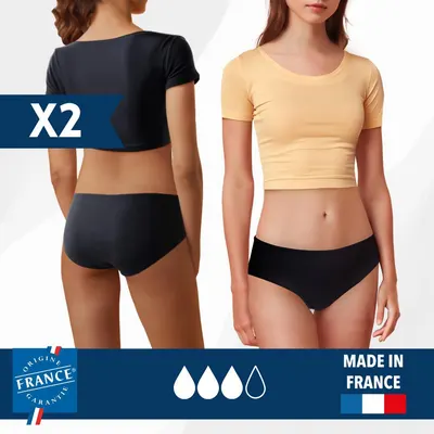 2x Slip de baie menstrual pentru adolescenți - Flux Mare