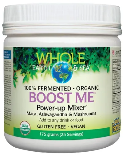Whole Earth & Sea Boost Me Power-up Mixer, fără gust, 175 g, Natural Factors