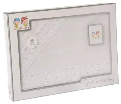 Set de lenjerie de pat pentru bebeluși din 3 piese Gamberritos - Flori, 60 х 120 cm