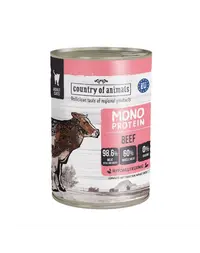 COUNTRY OF ANIMALS hrană umedă monoproteică cu vită pentru pisici 400 g