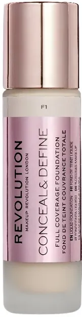Makeup Revolution Conceal & Define Fond de ten de acoperire , F1, 23 ml