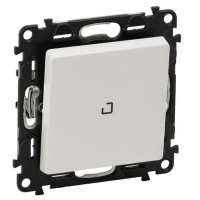 Intrerupator cap-scara cu lumina de control Legrand 752126, LED, 10AX, 240V, 10A, IP20, alb