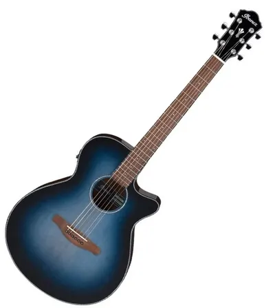 Chitara electrica acustica Ibanez - AEG50, Indigo Blue Burst High Gloss