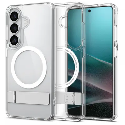 Husa MagSafe pentru Samsung Galaxy S26 Plus S947, Spigen, Ultra Hybrid S, Transparenta Alba ACS11050