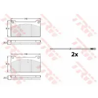 Set placute frana, frana disc TRW GDB5074