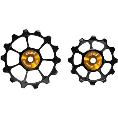 Set roţi de ghidaj 12-14T pentru SRAM AXS 12-speed, aluminiu 7075 T6, black-gold