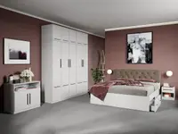 Set dormitor complet Alb cu comoda - Madrid - C54