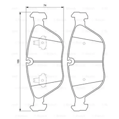 Set placute frana, frana disc BOSCH 0 986 424 649