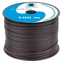 Cablu pentru difuzor, material CCA, 2 x 0.16 mm2. Rola 100 m. KAB0350