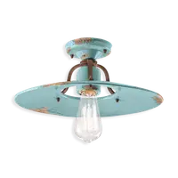 Plafoniera D.40 / Ceiling Lamp D.40 Retro Country Finish Via - Vintage Azzurro C1445