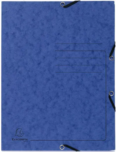 Mapa din carton Exacompta - cu elastic, albastra