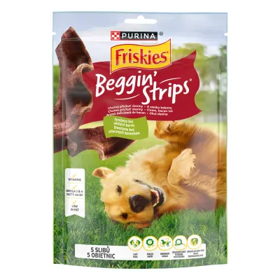 FRISKIES Beggin' Strips Cu Bacon, 120 g