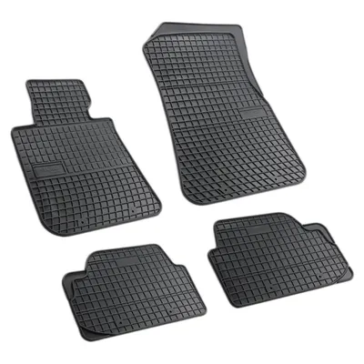 Set covorase auto din cauciuc Bmw Seria 1 E81 E87 E82 E88 F20, X1 E84 2004-2019, presuri FROGUM, negre, 4 buc.