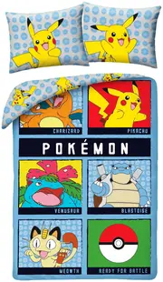 Set de lenjerie de pat pentru copii Halantex - Pokémon Battle