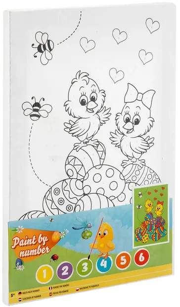 Set de pictură pe numere Grafix - Pui, 30 х 21 cm