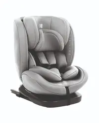 Scaun auto i-SIZE KikkaBoo i-Comfort Light Grey pentru copii cu inaltimea 40-150 cm,fixare cu isofix,tetiera reglabila 7 nivele,sezut rotativ cu pozitie de somn,spatar reglabil 4 pozitii,pernuta reductor si husa detasabila