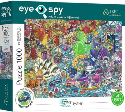 Puzzle Trefl din 1000 de piese - Călătorie în timp: Sydney, Australia