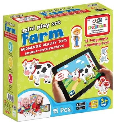 Jagu Talking Toys Set - Fermă, 15 piese