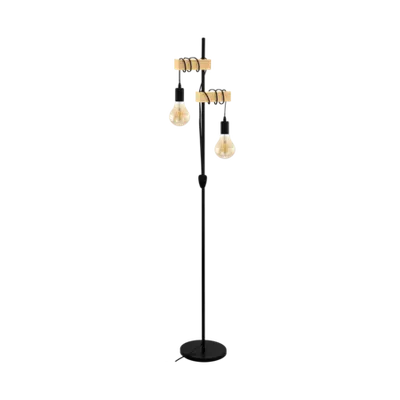 Lampa pardoseala TOWNSHEND negru, brown 220-240V,50/60Hz