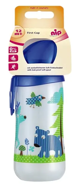 Cana First Cup Boy PP 330 ml cu clip de prindere 12+ luni