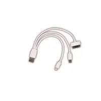 Cablu Date Micro + Lightning + 5 Pini 1A Alb