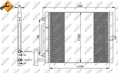 Radiator clima AC PORSCHE 911, 911 TARGA, BOXSTER 2.5-3.6 intre 1996-2005