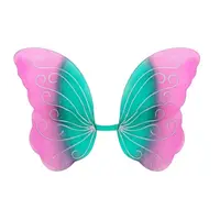 Aripi fluture roz-azur glitter