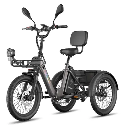 Tricicletă Electrică F20 Mate II 48V 21Ah Frâne Hidraulice Coșuri 180kg