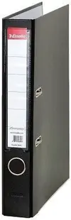 Biblioraft Esselte Eco - A4, 5 cm, PP, margine metalica, eticheta detasabila, negru