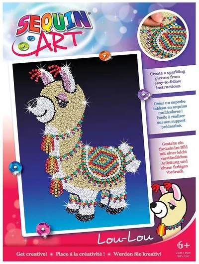Set creativ KSG Crafts - Arta cu paiete, Lama