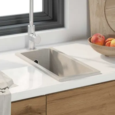 vidaXL Chiuvetă de bucătărie Bej 21 x 44 x 14 cm Granit