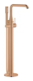 Baterie de cada Grohe Essence 23491DA1, montare pe podea, 1/2 inch, monocomanda, include set de dus, pivotanta, o pulverizare, necesita set fixare, lucios, Warm sunset