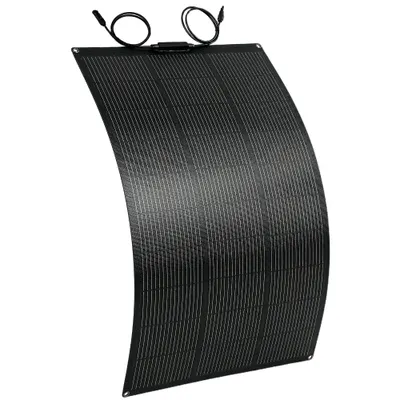 HOMCOM Panou solar 100W 18V Încărcător solar portabil pentru exterior cu 2 USB, afișaj LCD IP67 rezistent la apă | Aosom Romania